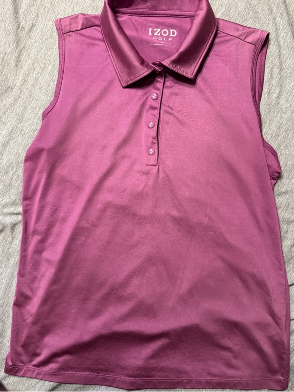 Izod Women's Sleeveless Polo Tank - Magenta